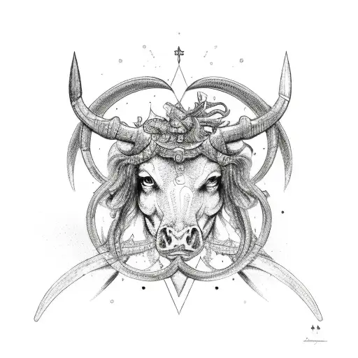 Aquarius And Taurus Combined Symbols