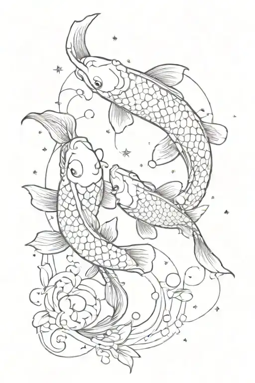 Koi Fish And Pisces Constellation