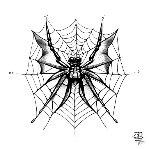 Third Eye Butterfly Shaped Spider With Web