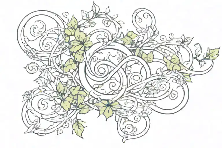 Infinity Symbol With Ivy Vines