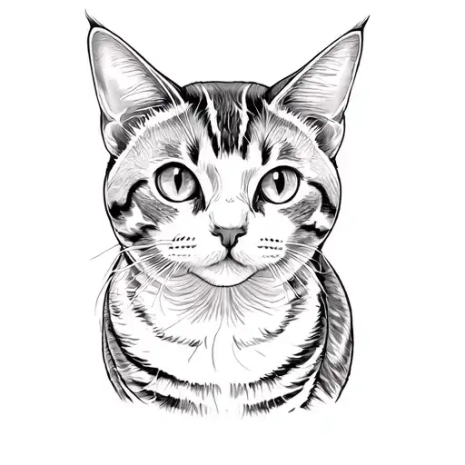 Cat Sitting Looking Away