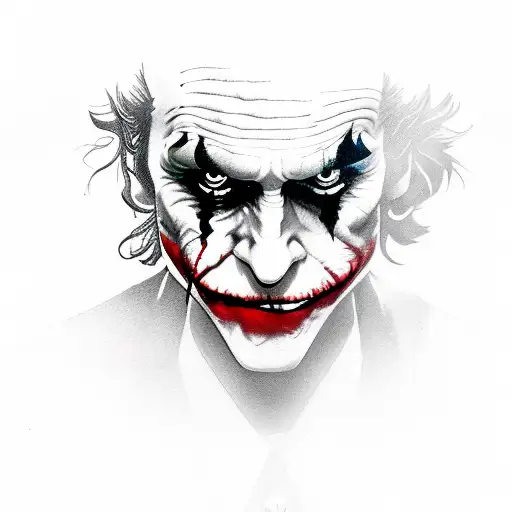 Joker Face With Smoking Cigarette