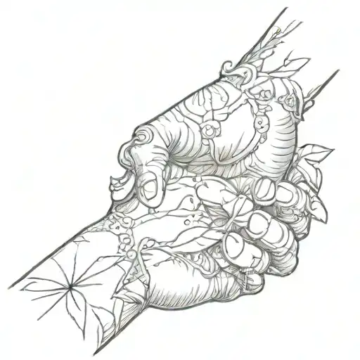 Daughter Holding Hands Picking