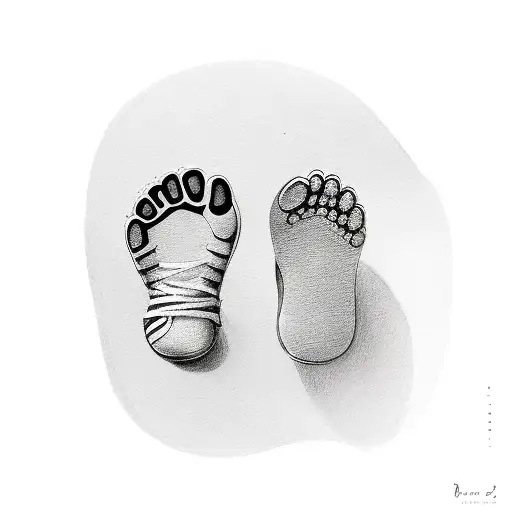 Baby Footprint With Date