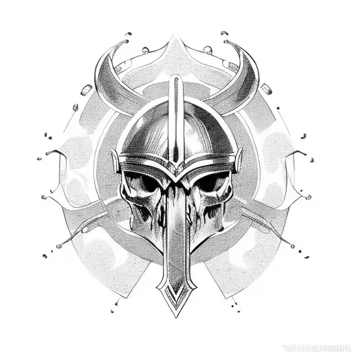 Viking Figure With Skull Helmet