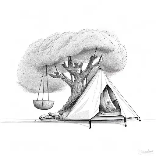 Camping Tent Tree Swing Bed