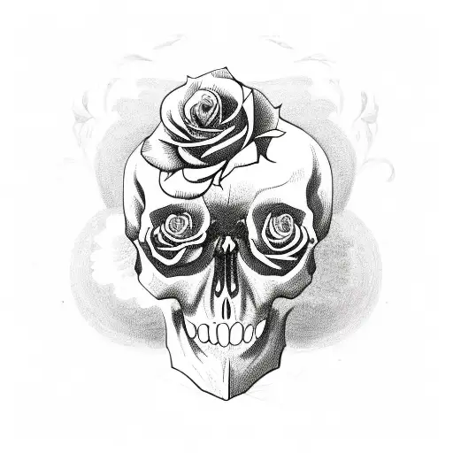 Skull With Roses