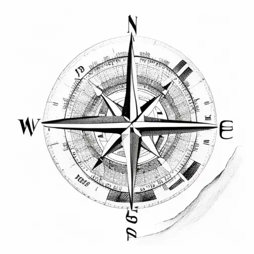 Compass Airplane Mountains