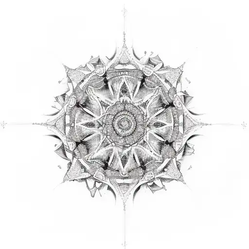 A Spiritual Symbol Composed Of Intricate Data Patterns