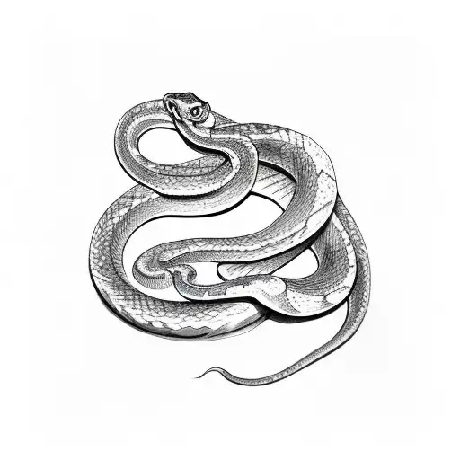 A Snake And Leaves Tattoo Wrap Around