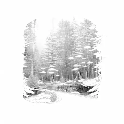 A Trail Winding Through A Dense Forest