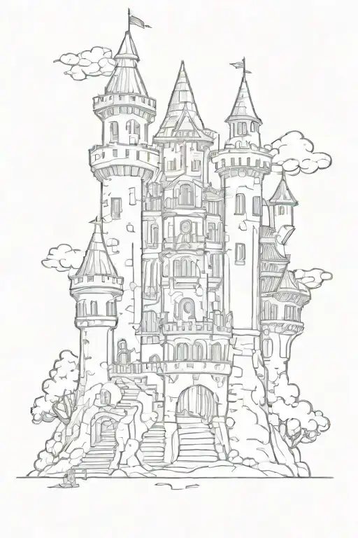 Cartoon Castle Vetical