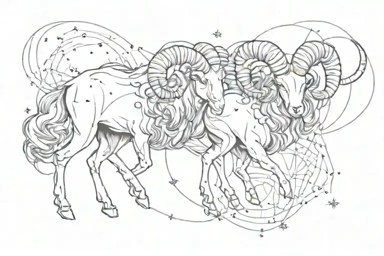 Aries Constellation Intertwined