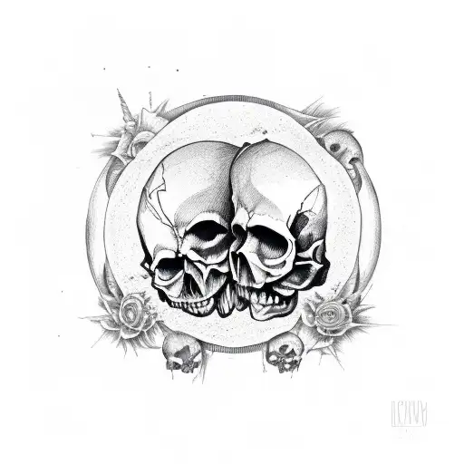 Gemini Twins Skull
