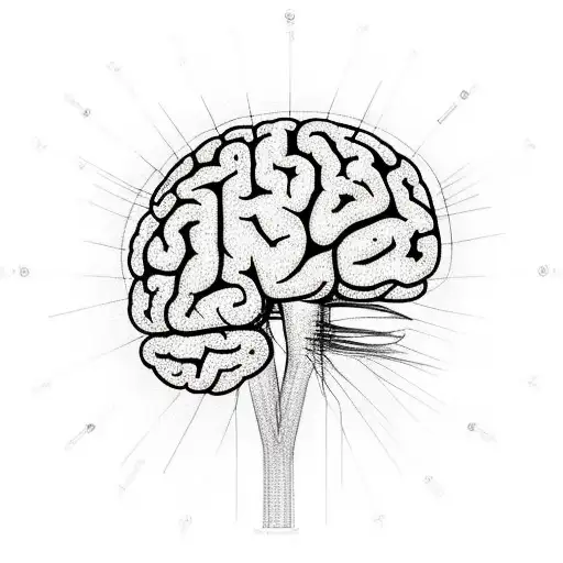 A Sketch Of A Brain With The Word 'Brighton' Integrated Into The Neural Pathways