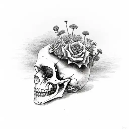 Momento Mori Plant Statue