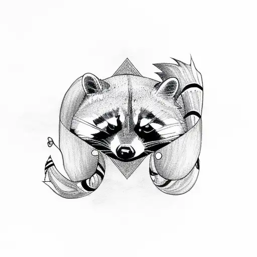 Infinity Symbol With A Raccoon And Catfish