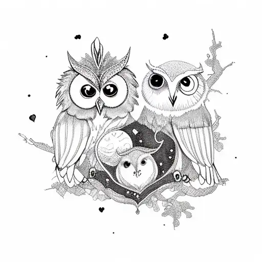 Bts Ly Heart With Moon And Owl