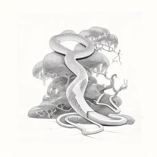 Snake And Tree
