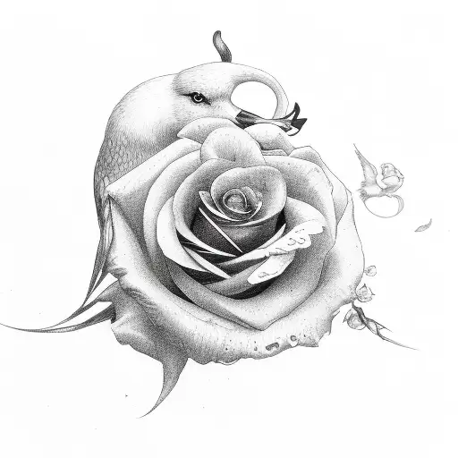 Rip With Rose And Swan