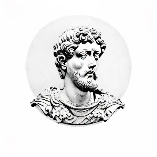 A Quote From Marcus Aurelius Surrounded By Roman-inspired Motifs