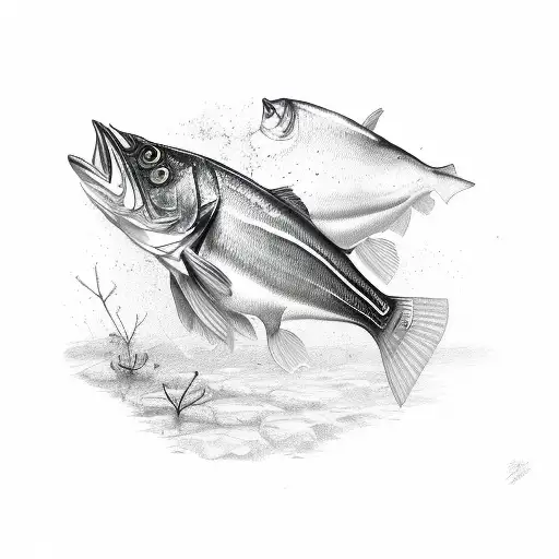 Bass Fish With A Dart