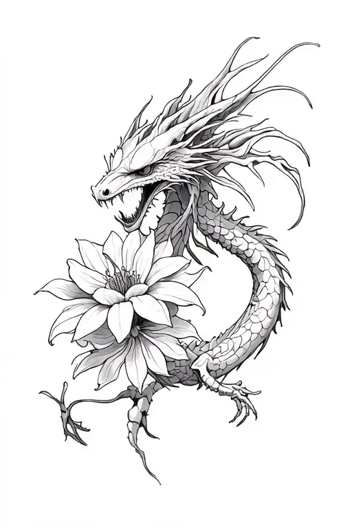 Dragon Skeleton Flowers Lycoris