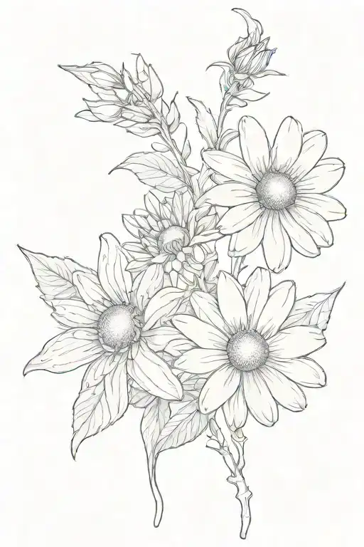 Honeysuckle And Daisy