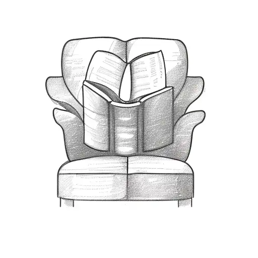 A Sketch-style Illustration Of Saint Jude Reading A Book While Sipping Coffee