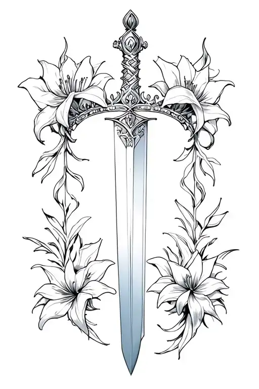 Sword Lilies Crown Surrounded