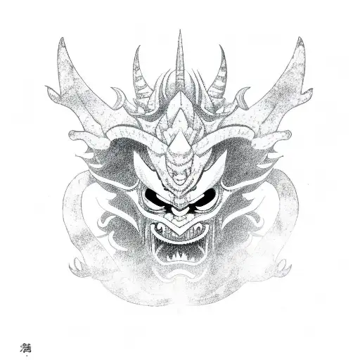 Oni Mask With Dragon
