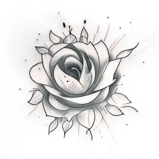 A Minimalist Tattoo Of A Blooming Flower Symbolizing New Beginnings