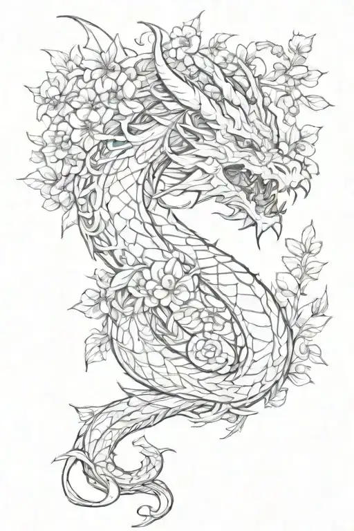 Dragon With Licorice Flowers