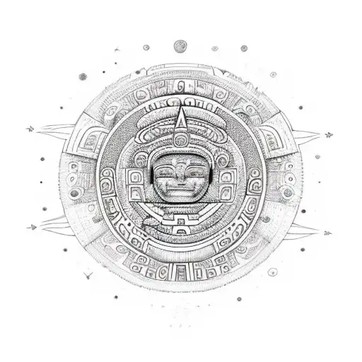Cosmic Aztec Calendar Merging With The Universe