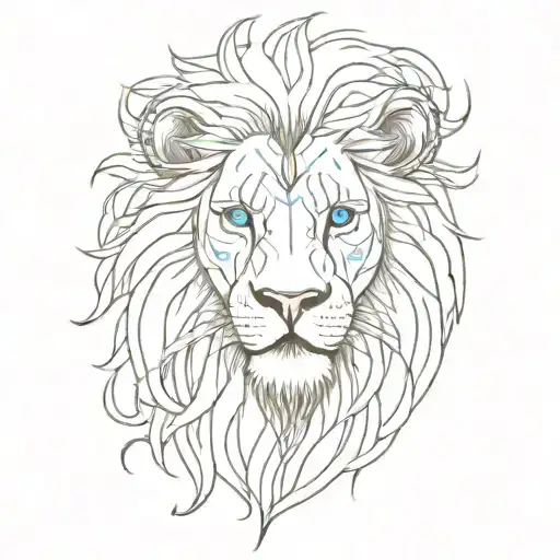 A Lion With Blue Eyes