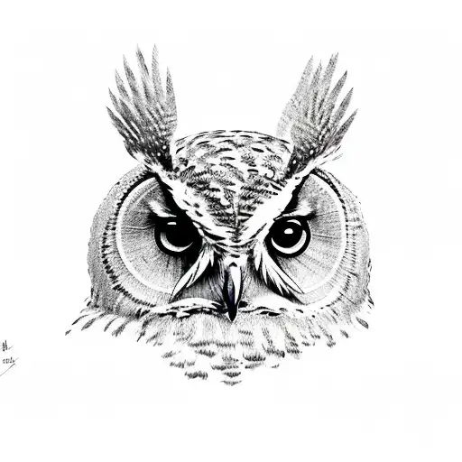 Owl With Oma In Writing