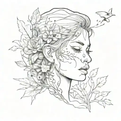 Nature Scene In Face