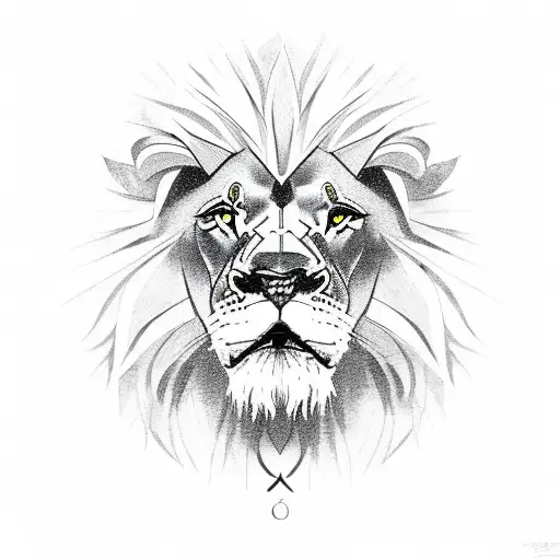 Lion With 3 Roman Numeral Dates Around