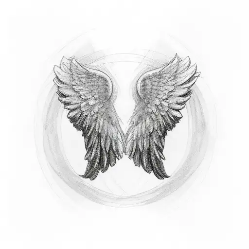 Wing To Represent An Angel That Presents The World For Anniversary