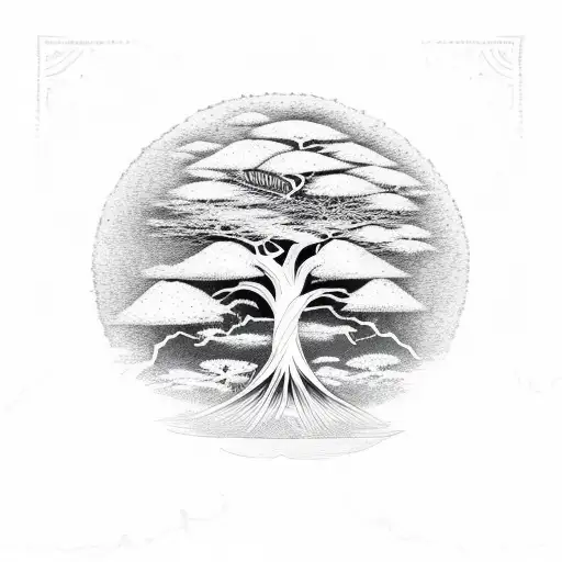 African Tree With Seed Of Life