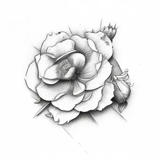 Cross With August And November Birth Flower