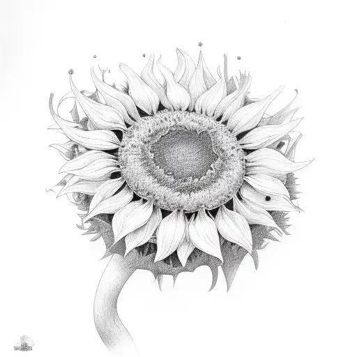 Mushroom And Sunflower