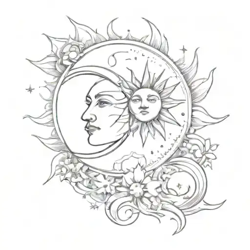 Sun And Moon Joined Together