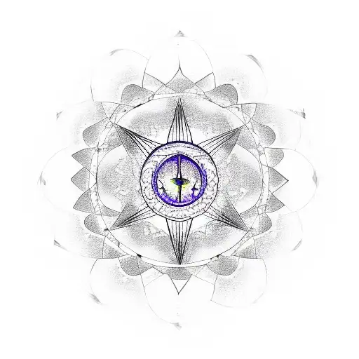 Abstract Pattern Of 7 Chakras That Show Peace On Left Arm