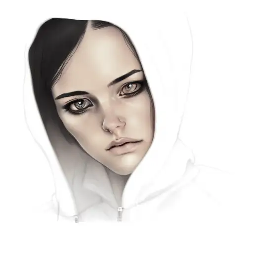 A Woman Wearing A Black Hoodie