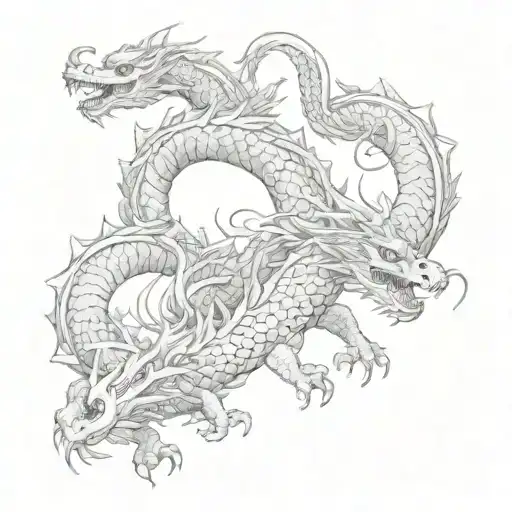 Family In Japanese Dragon