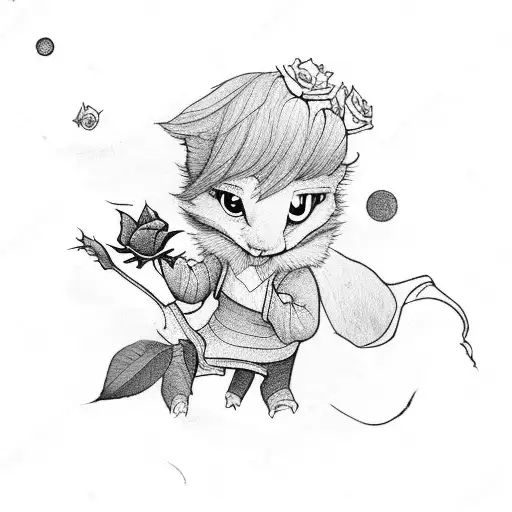 Little Prince With His Rose