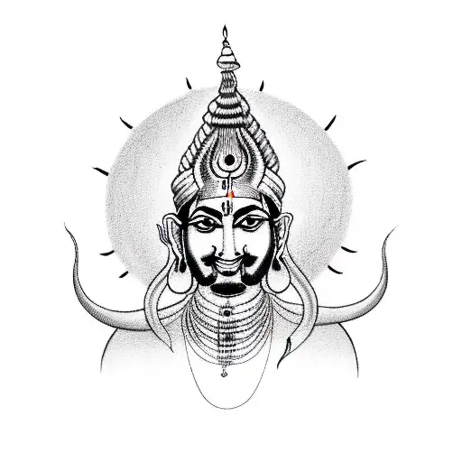 Aum And Trishul Symbol With A Quote On Shiv Ji