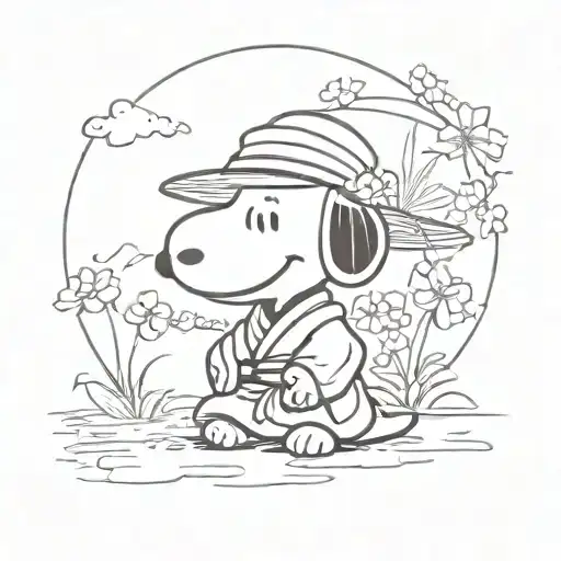 Snoopy In A Kimono