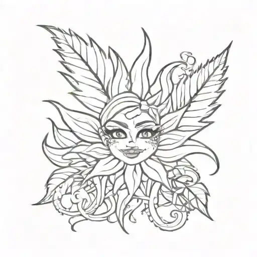 Bratz Logo And Weed Symbol Intertwined